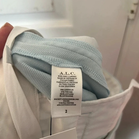 A.L.C  wide walker pants turquoise size 2 - Picture 6 of 8